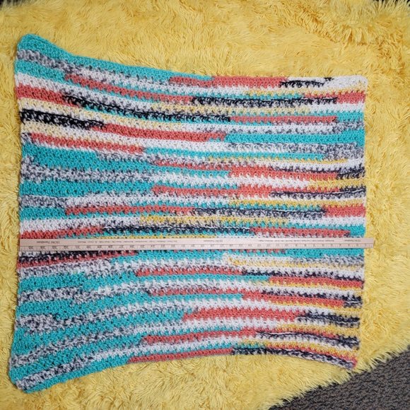 Handmade Crochet Blanket Afghan Beautiful Southwest Colors - Picture 10 of 16